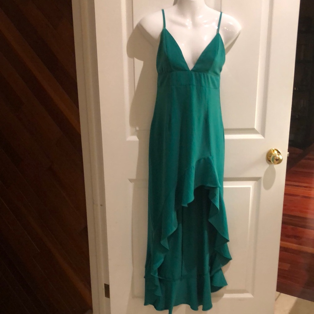 Green High Low Dress